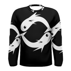 White Fishes Men s Long Sleeve Tee