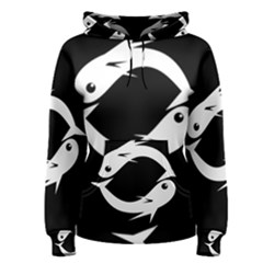 White Fishes Women s Pullover Hoodie by Valentinaart