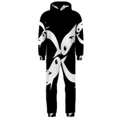 White Fishes Hooded Jumpsuit (men) 