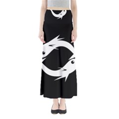 White Fishes Maxi Skirts