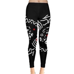 Abstract Fishes Leggings  by Valentinaart