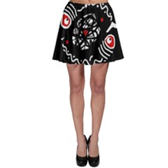 Abstract Fishes Skater Skirt