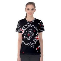 Abstract Fishes Women s Cotton Tee