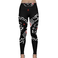 Abstract Fishes Yoga Leggings  by Valentinaart