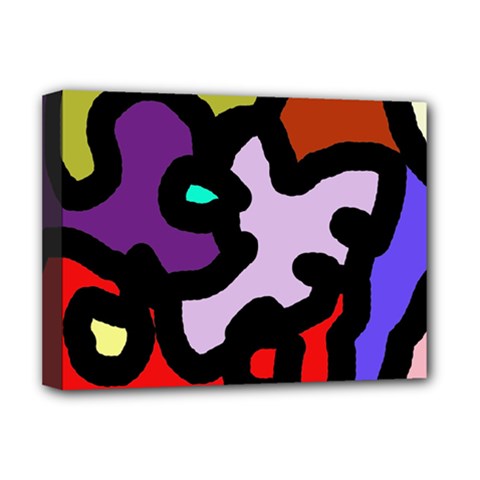 Colorful Abstraction By Moma Deluxe Canvas 16  X 12   by Valentinaart