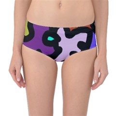 Colorful Abstraction By Moma Mid-waist Bikini Bottoms by Valentinaart