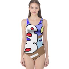 Abstract Comic One Piece Swimsuit by Valentinaart