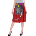 Red abstraction by Moma Midi Beach Skirt View1