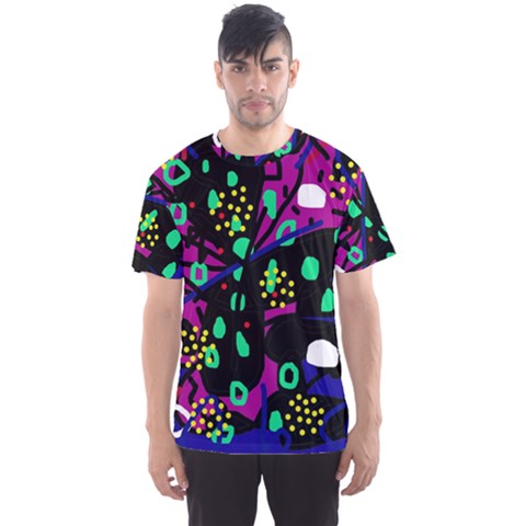 Abstract Colorful Chaos Men s Sport Mesh Tee by Valentinaart