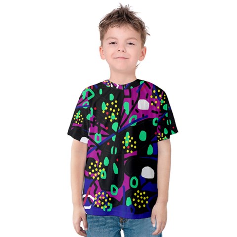 Abstract Colorful Chaos Kid s Cotton Tee by Valentinaart