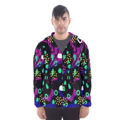 Abstract Colorful Chaos Hooded Wind Breaker (men) by Valentinaart