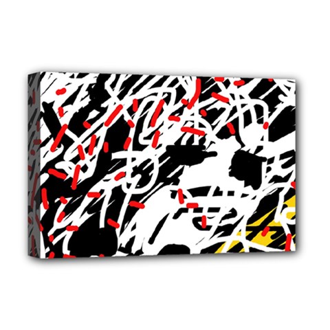 Colorful Chaos By Moma Deluxe Canvas 18  X 12  