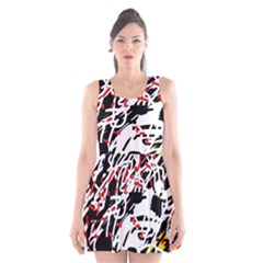 Colorful Chaos By Moma Scoop Neck Skater Dress