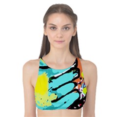 Abstract Animal Tank Bikini Top by Valentinaart