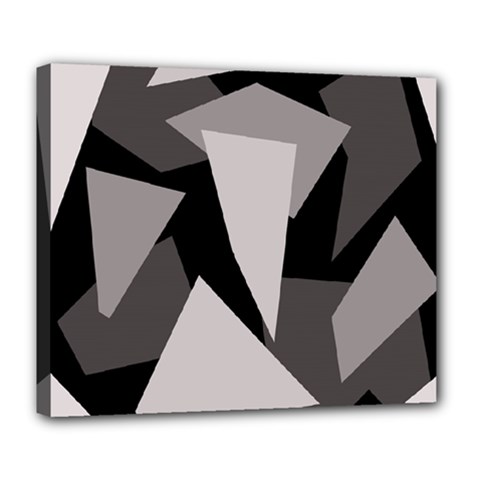 Simple Gray Abstraction Deluxe Canvas 24  X 20  