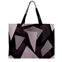 Simple Gray Abstraction Zipper Mini Tote Bag