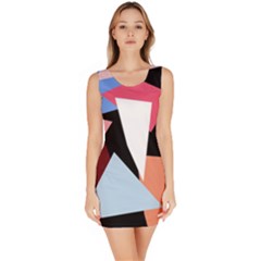 Colorful Geometrical Design Sleeveless Bodycon Dress by Valentinaart