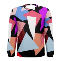 Colorful Geometrical Design Men s Long Sleeve Tee by Valentinaart