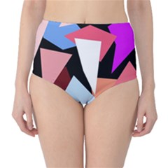 Colorful Geometrical Design High-waist Bikini Bottoms by Valentinaart