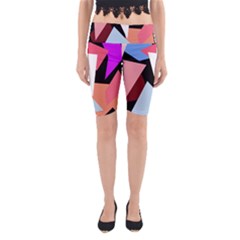 Colorful Geometrical Design Yoga Cropped Leggings by Valentinaart