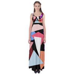 Colorful Geometrical Design Empire Waist Maxi Dress by Valentinaart