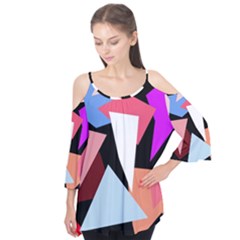 Colorful Geometrical Design Flutter Tees