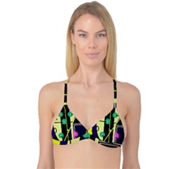 Crazy Abstraction By Moma Reversible Tri Bikini Top