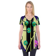 Crazy Abstraction By Moma Short Sleeve Tunic 