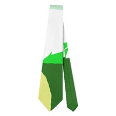 Green Abstract Artwork Neckties (two Side)  by Valentinaart