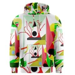 Green Abstract Artwork Men s Pullover Hoodie