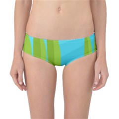 Green And Blue Landscape Classic Bikini Bottoms by Valentinaart