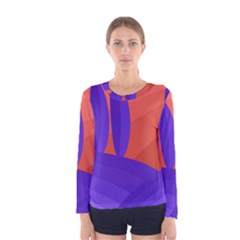 Purple And Orange Landscape Women s Long Sleeve Tee