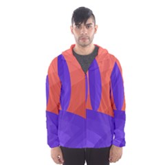 Purple And Orange Landscape Hooded Wind Breaker (men) by Valentinaart