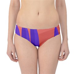 Purple And Orange Landscape Hipster Bikini Bottoms by Valentinaart