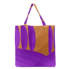 Orange and purple landscape Grocery Tote Bag