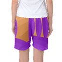 Orange and purple landscape Women s Basketball Shorts View2