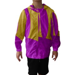 Yellow And Magenta Landscape Hooded Wind Breaker (kids) by Valentinaart