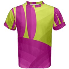 Yellow And Pink Landscape Men s Cotton Tee