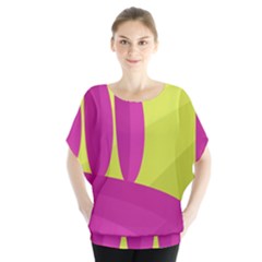 Yellow And Pink Landscape Blouse