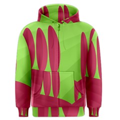 Green And Red Landscape Men s Zipper Hoodie