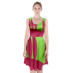 Green And Red Landscape Racerback Midi Dress