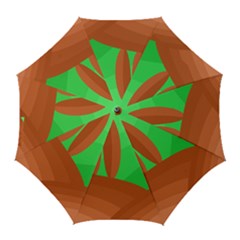 Green And Orange Landscape Golf Umbrellas