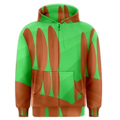 Green And Orange Landscape Men s Zipper Hoodie