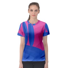 Magenta And Blue Landscape Women s Sport Mesh Tee