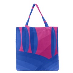 Magenta And Blue Landscape Grocery Tote Bag by Valentinaart