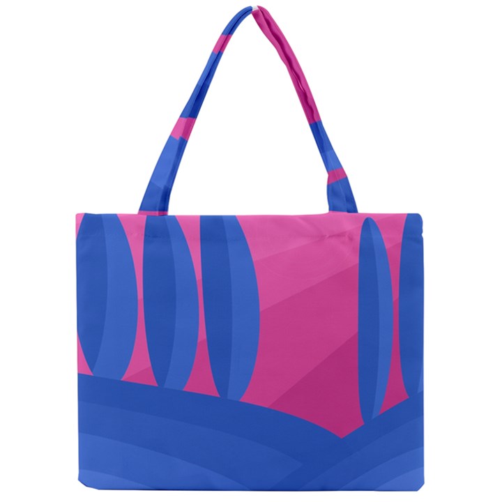 Magenta and blue landscape Mini Tote Bag