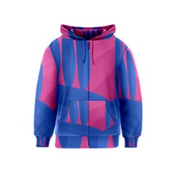 Magenta And Blue Landscape Kids  Zipper Hoodie by Valentinaart