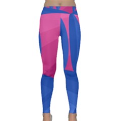 Magenta And Blue Landscape Yoga Leggings 