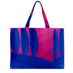 Magenta And Blue Landscape Zipper Mini Tote Bag by Valentinaart