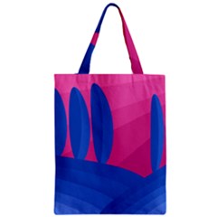 Magenta And Blue Landscape Zipper Classic Tote Bag by Valentinaart